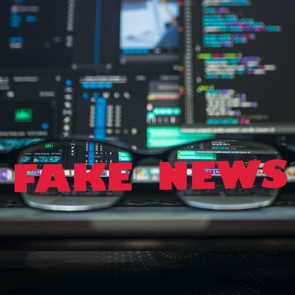 Fake news detection with headlines graphic